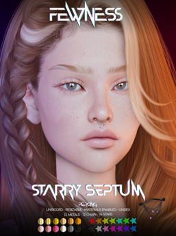 Second Life Marketplace - Fewness - Starry Septum Piercing